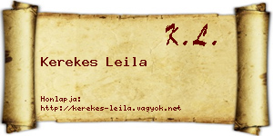 Kerekes Leila névjegykártya